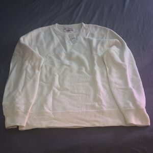 J. Crew Men's Off-White Crewneck Sweater